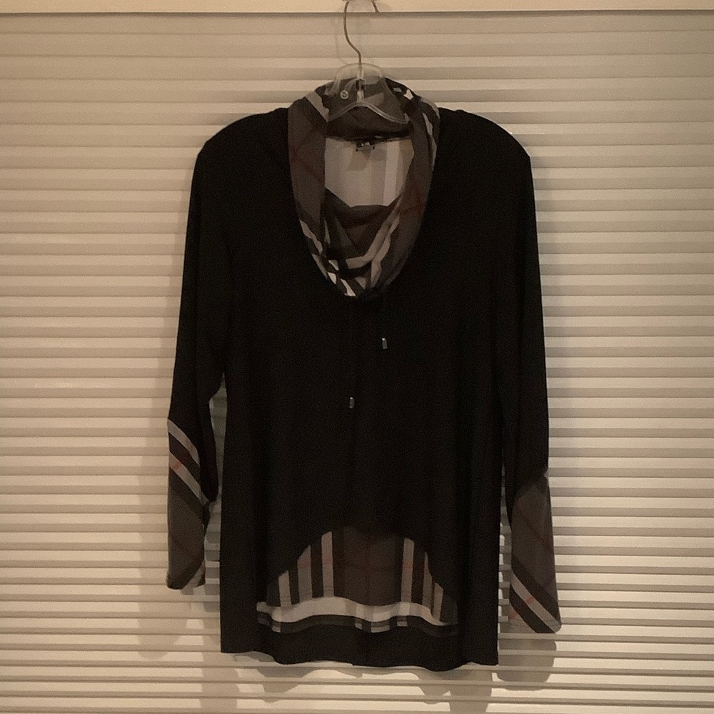 Elegant Black and Gray Women's Tunic